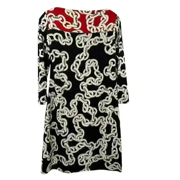 DVF Diane von Furstenberg Ruri Chain Print Dress Silk Jersey Size 6 - Picture 7 of 12